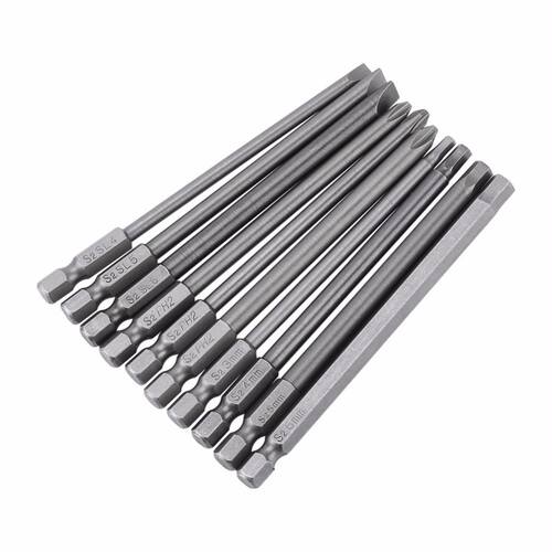 10pcs 100mm Set Bits S2 Steel Hex Cross Head Group Screw Dri
