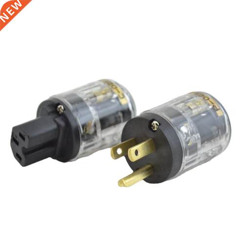 Gold-Plated US Plug Power Cord IEC Connector for  Audio A