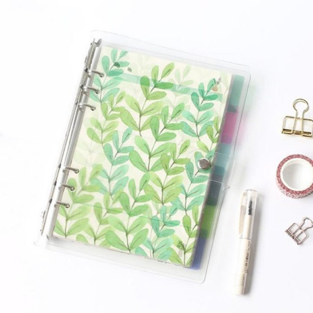 PP 6-hole Color Index Page A5 A6 A7 Catoon Clear Divider Ind