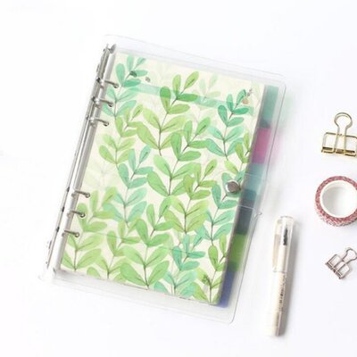 PP 6-hole Color Index Page A5 A6 A7 Catoon Clear Divider Ind