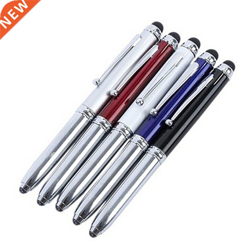 3 In 1 Touch Screen Stylus Ballpoint Pen With LED Flash Ligh