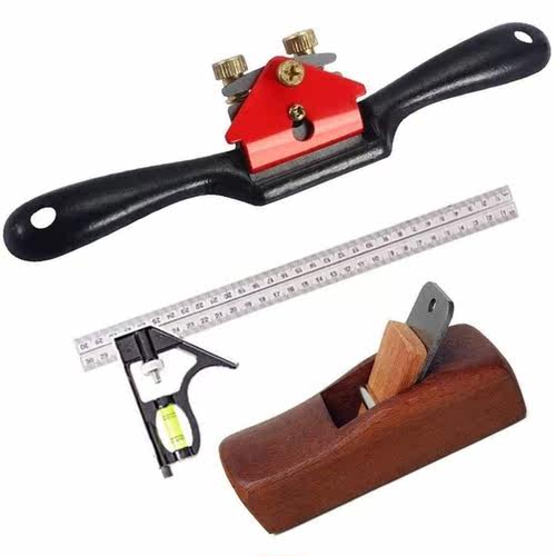 3PCS Carpentry Tools,Adjustable 9 Inch Spoke Shave with Flat