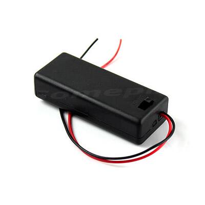 Hard Storage Holder Case Box With ON/OFF switch For 2 X AAA