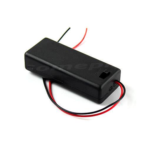 Hard Storage Holder Case Box With ON/OFF switch For 2 X AAA