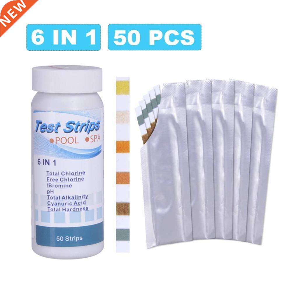 6-In-1 Swimming Pool Test Paper Residual Chlorine PH Value A