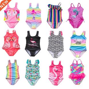 2022 New Girls Swimsuit One Piece Swimsuit Bathing Suit 4-13