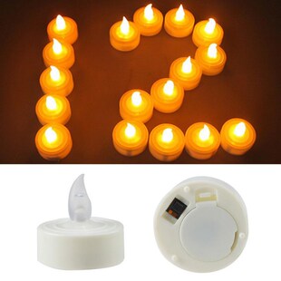 12PCS Electronic LED Tea Light Candles ic Battery-Powered Fl