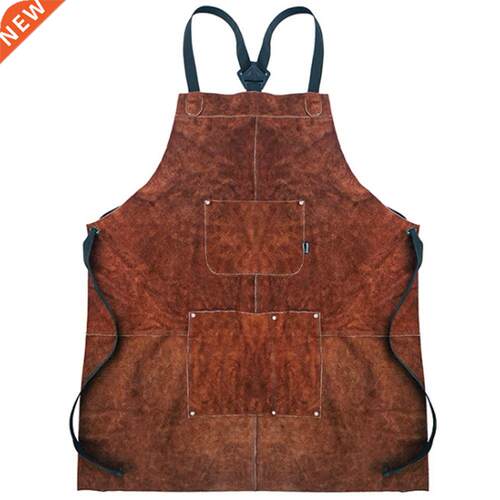 Outdoor Camping BBQ Apron Thick Leather Unisex Home Kitchen