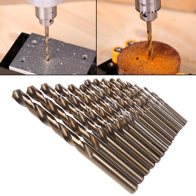 15Pcs High Speed Steel Drill Bits M35 HSS Cobalt Twist Drill