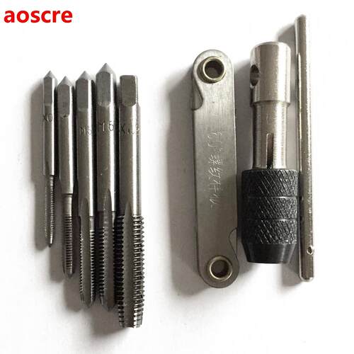 7pcs M-M8 HSS Tap Die Set Hand Screw Thread Metric Plug T