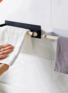 Wall Mount Towel Hanger Rack Kitchen Cabinet Rag Roll Paper