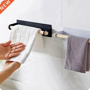 Wall Mount Towel Hanger Rack Kitchen Cabinet Rag Roll Paper