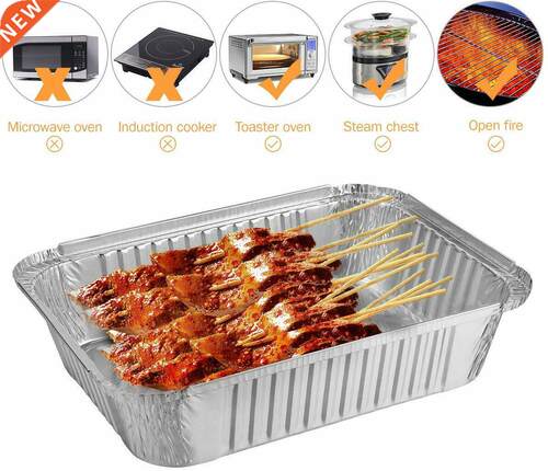40pcs 570ml Disposable BBQ Drip Pan Tray Aluminum Foil Tin L