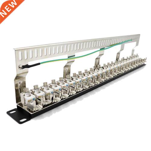 Cat7 Patch Panel 24Port CAT7/CAT6A FTP Patch Panel Full Shie