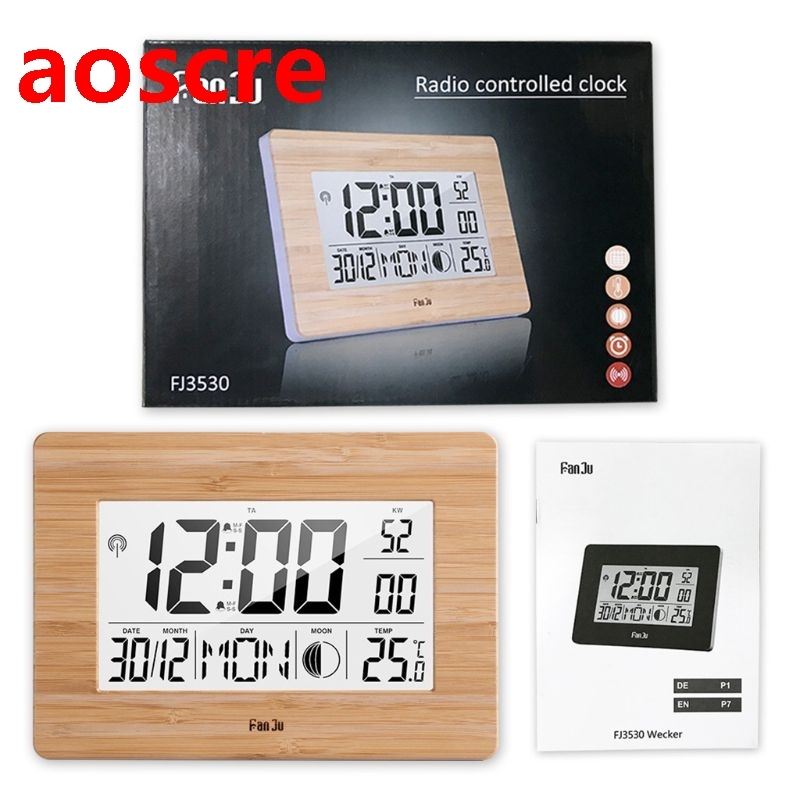 Digital Wall Alarm Clock Time Temperature Calendar Desktop C