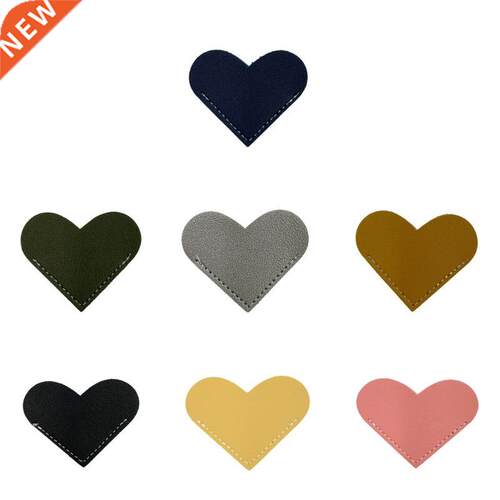 2Pcs Heart Leather Bookmark Handcrafted Personalized Reading