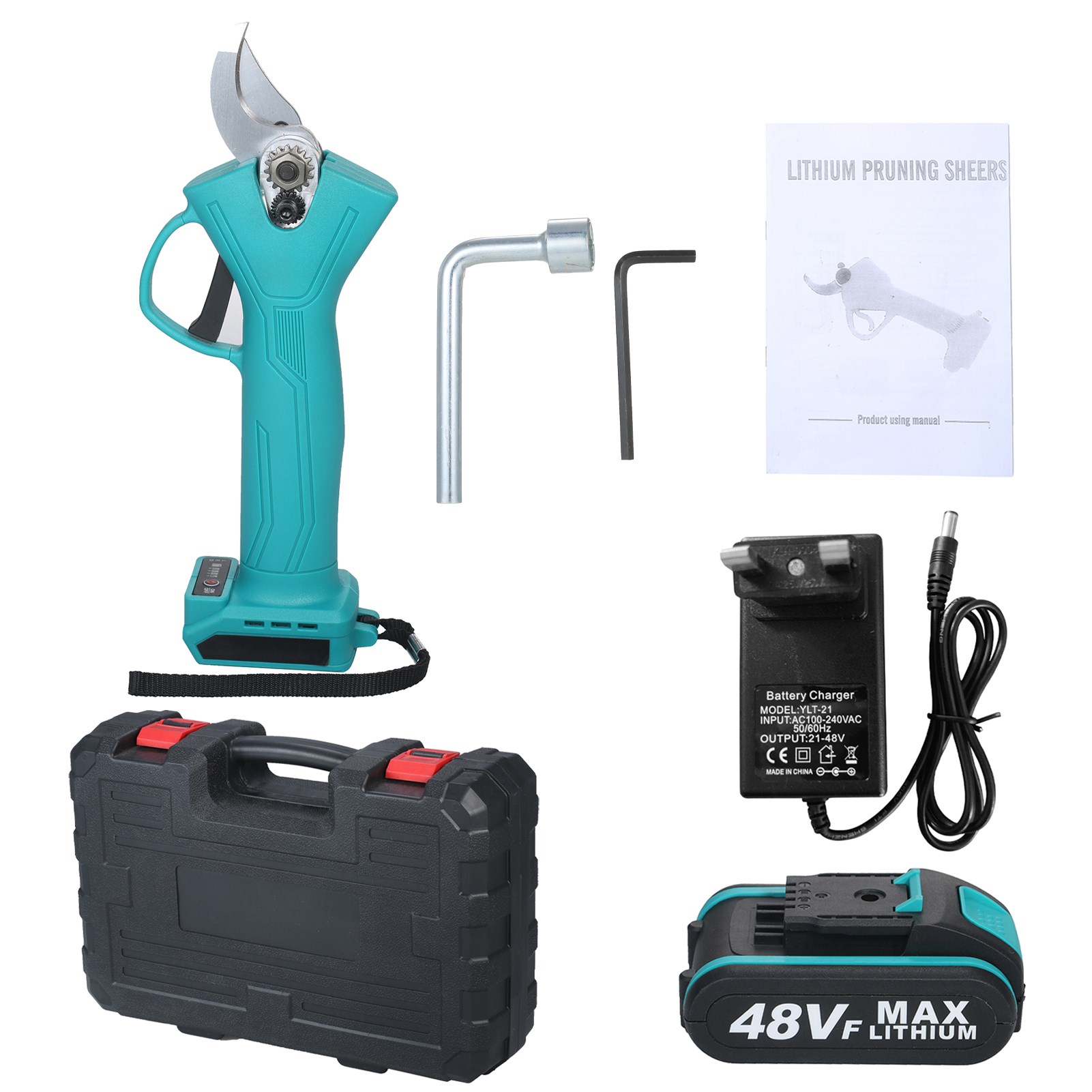 21V Cordless Shear Pruner Electric Pruning Shears Pruner Pow