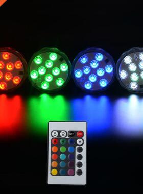10 Leds Submersible Light Rgb Remote Control Underwater Lamp
