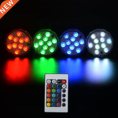 10 Leds Submersible Light Rgb Remote Control Underwater Lamp