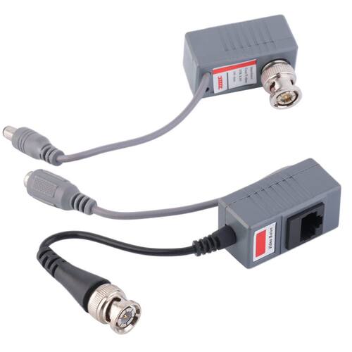 BNC CCTV RJ45 Balun Video Power CAT5/5E/6 Transceiver Cable