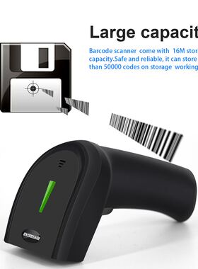 2D Wireless Barcode Scanner,30-100 meters Transfer Distance,