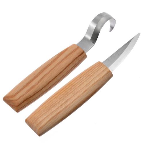 2pcs Hand Spoon Carving Tools Woodworking Peeling Cutter Cur
