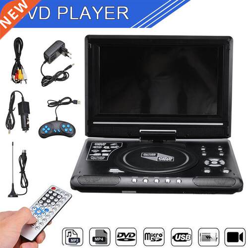 1SET Portable HD 9.8 Inch Car LCD DVD Player Game TV Player