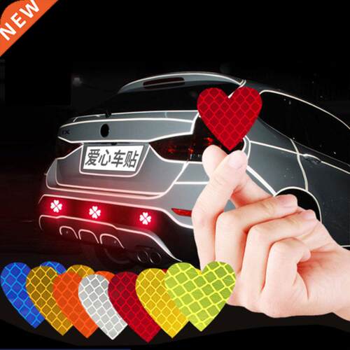 12PCS Heart Shape Auto Safety Warning Mark Reflective Reflec