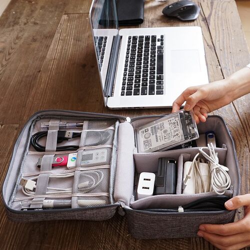 Travel Closet Organizer Case for Headphones Storage Bag Digi