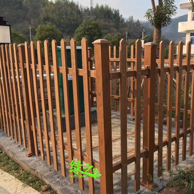 With transformer fence wood grain green wood railings guard