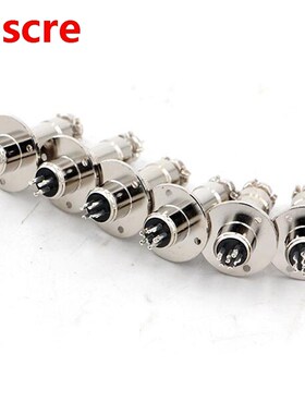 1 Set Aviation Plug Socket DF12RS765 GX12 Round 3 Eye Flange