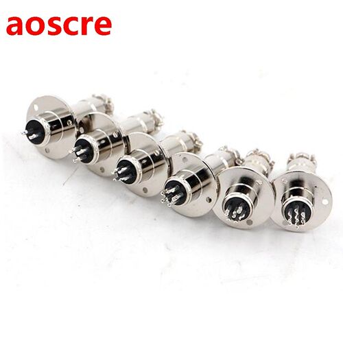 1 Set Aviation Plug Socket DF12RS765 GX12 Round 3 Eye Flange