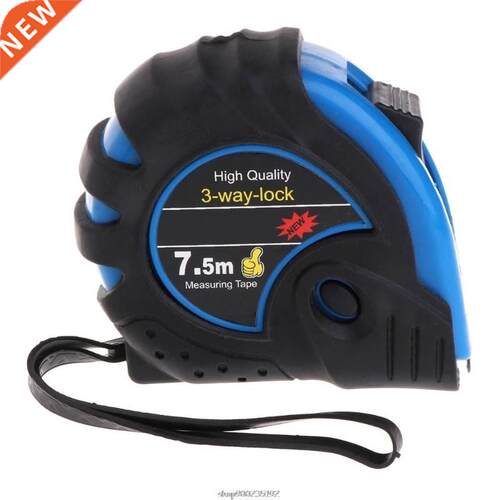 5m 7.5m Retractable Tape Measure 3-Way-Lock Metric Rubber Me