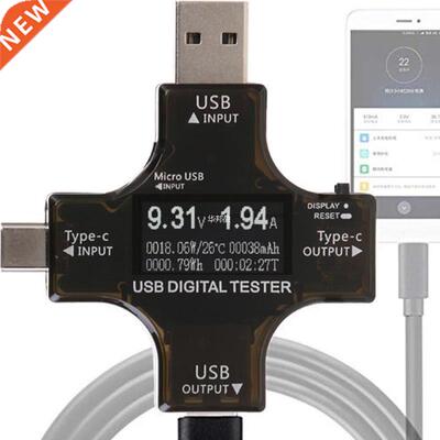Type-C PD USB Tester DC Digital Voltmeter Ammeter Voltage Cu