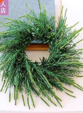 Artfcal Greenery Grass Wreath Sprng Summer Door Garland