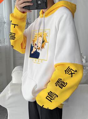 Anime My Hero Academia Kaminari Denki Cartoon Hooded Sweatsh