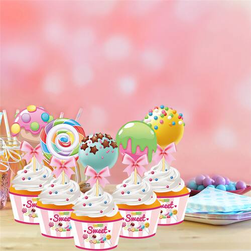 Xmas Lollipop Cake Topper Decorations Baby Shower Sweet Ca