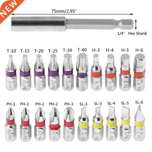 High quality 20 Pcs Torx Flat Hex Screwdriver Bit Set PH Hea