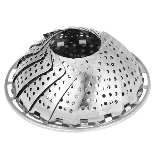 1PCS Stainless Folding Mesh Food Vegetable Egg Dish Basket C