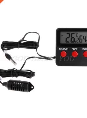 LCD Digital Thermometer Hygrometer with Remote Sensor Reptil