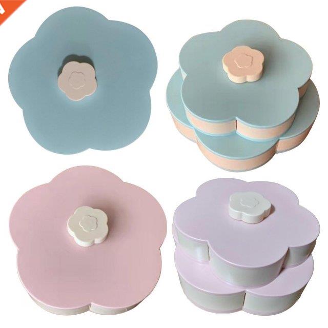 Plastic Storage Box For Food Nut Rotatable Container Case Cr