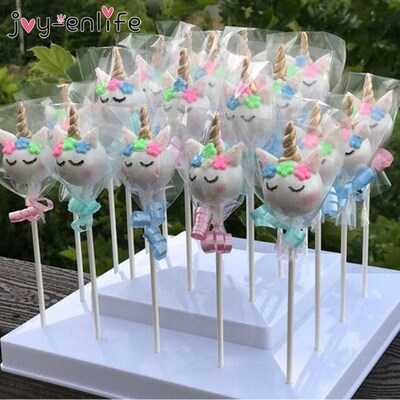 100pcs Paper Lollipop Stick Cake Pop Sticks Sweet Cellophane