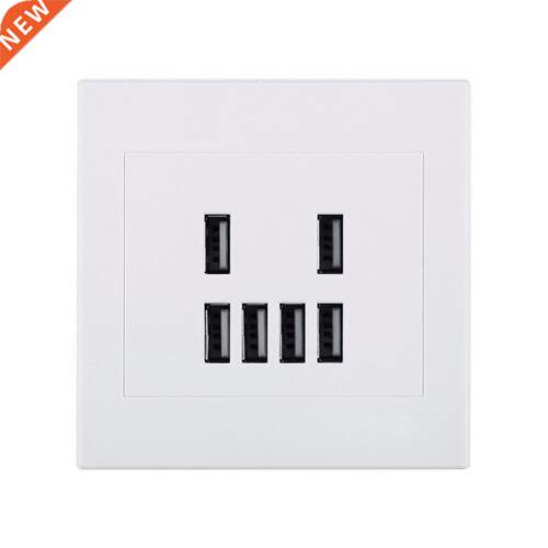 Home 6 Port USB Power Charger Socket Charger Outlet with Scr