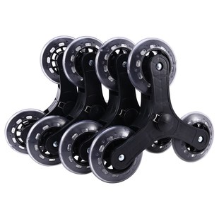 4 Pcs Shopping Cart Trolley Caster No Noise Wheels Roller Re