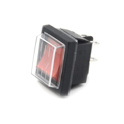 16A 250V AC / 20A 125V AC Red Button Rocker Switch With 4 Pl