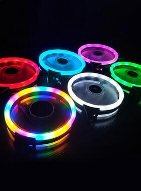 Case Fan Mute Big Air Flow 12cm RGB Lights PC Cooling Fan fo