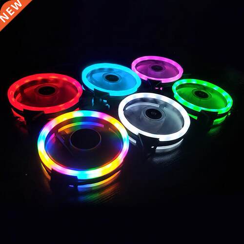 Case Fan Mute Big Air Flow 12cm RGB Lights PC Cooling Fan fo