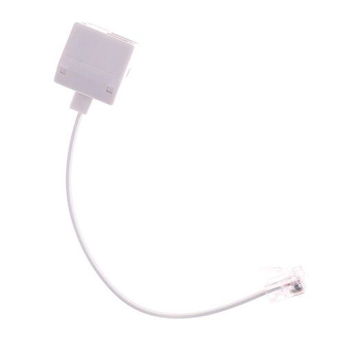 1pcs 6P4C RJ11 Dual Female To Male Telephone Cable Splitter