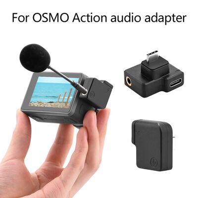 For  OSMO Action Adapter Dual USB-C to 3.5mm Mic Micropho