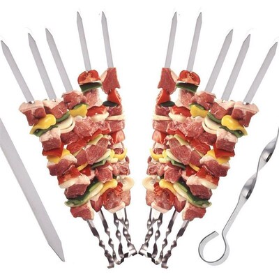 10Pcs Stainless Steel Barbecue Needle Kitchen Tools BBQ Barb